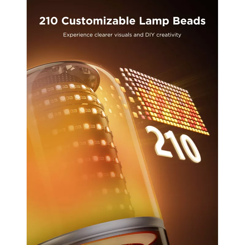 Stalinė lempa Govee H6020 Table Lamp 2 Pro Sound by JBL – RGBIC + šilta balta, 600 lm, Wi‑Fi ir Bluetooth, 5200 mAh