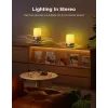 Stalinė lempa Govee H6020 Table Lamp 2 Pro Sound by JBL – RGBIC + šilta balta, 600 lm, Wi‑Fi ir Bluetooth, 5200 mAh