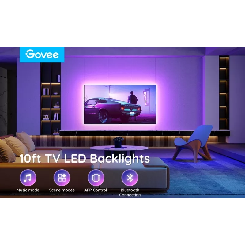 LED foninio apšvietimo juosta Govee H6178 RGB 46–60 colių televizoriams, modelis H61780A1