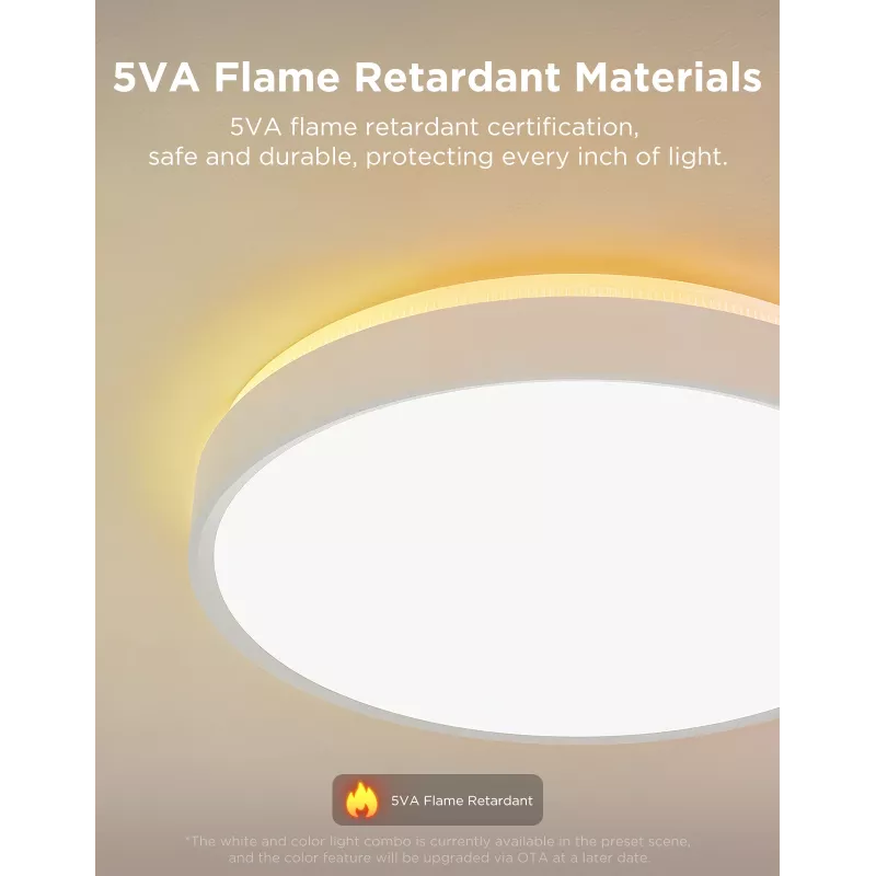 Govee H60A6 Smart Ceiling Light Pro RGBICWW lubinis šviestuvas, 38 cm