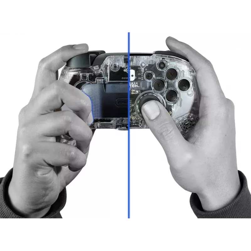 PDP Afterglow Black Transparent belaidis valdiklis Nintendo Switch, Switch Lite, Switch OLED