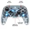 PDP Afterglow Black Transparent belaidis valdiklis Nintendo Switch, Switch Lite, Switch OLED