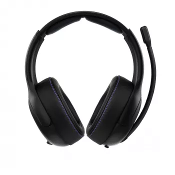 Ausinės VICTRIX Gambit Wireless – laidinės ir belaidės, 20–20000 Hz, 2 m laidas, 301 g, juodos/violetinės