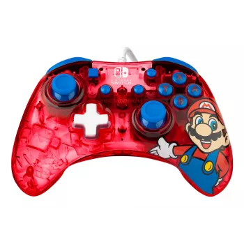 PDP Rock Candy: Mario Punch Raudonas, Peršviečiamas Laidinis Žaidimų Pultas Analoginis / Skaitmeninis Nintendo Switch, Nintendo Switch Lite, Nintendo Switch OLED
