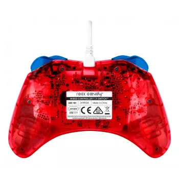PDP Rock Candy: Mario Punch Raudonas, Peršviečiamas Laidinis Žaidimų Pultas Analoginis / Skaitmeninis Nintendo Switch, Nintendo Switch Lite, Nintendo Switch OLED