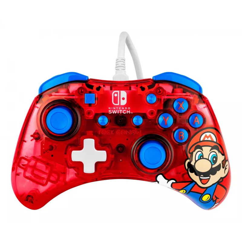 PDP Rock Candy: Mario Punch Raudonas, Peršviečiamas Laidinis Žaidimų Pultas Analoginis / Skaitmeninis Nintendo Switch, Nintendo Switch Lite, Nintendo Switch OLED