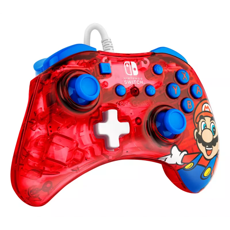 PDP Rock Candy: Mario Punch Raudonas, Peršviečiamas Laidinis Žaidimų Pultas Analoginis / Skaitmeninis Nintendo Switch, Nintendo Switch Lite, Nintendo Switch OLED