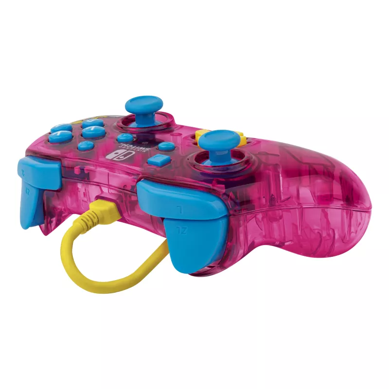 PDP Rock Candy: Bubblegum Peach, peršviečiamas USB žaidimų pultas, skirtas Nintendo Switch, Nintendo Switch Lite, Nintendo Switch OLED