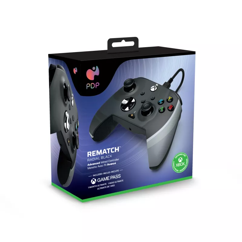 PDP Rematch laidinis valdiklis Black, White, USB-C, PC, Xbox One, Xbox Series S, Xbox Series X
