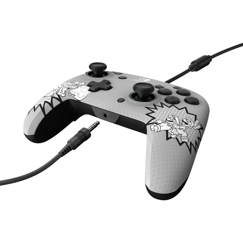 PDP REMATCH: Comic Attack Black, Grey, White laidinis valdiklis Nintendo Switch, Nintendo Switch OLED