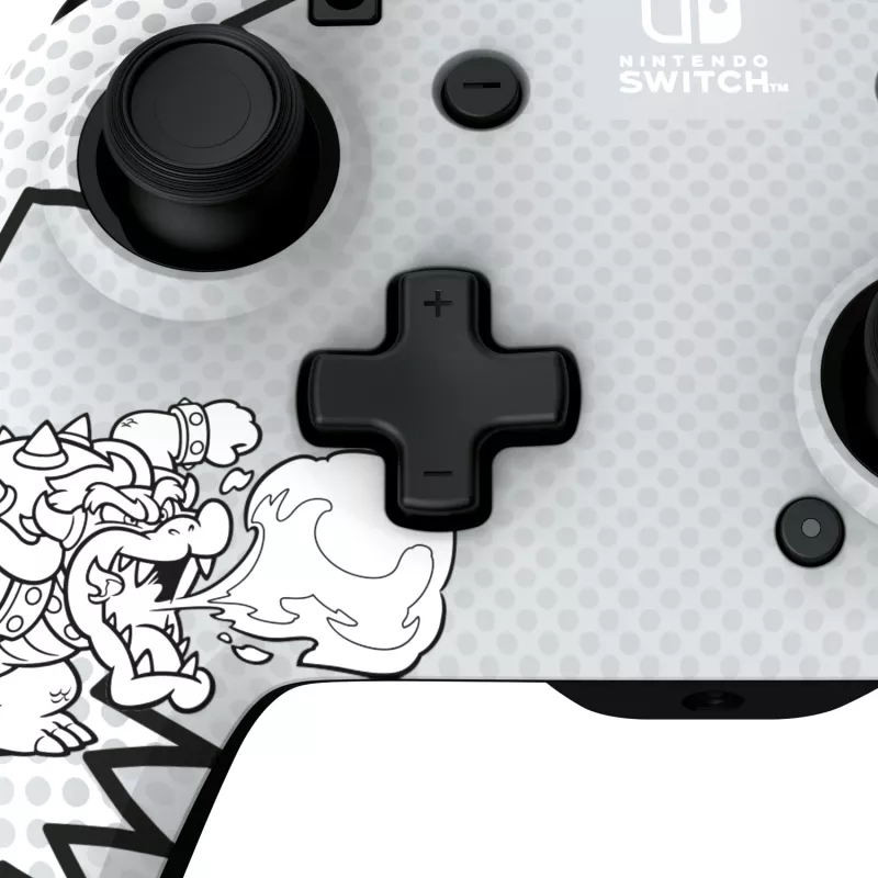 PDP REMATCH: Comic Attack Black, Grey, White laidinis valdiklis Nintendo Switch, Nintendo Switch OLED