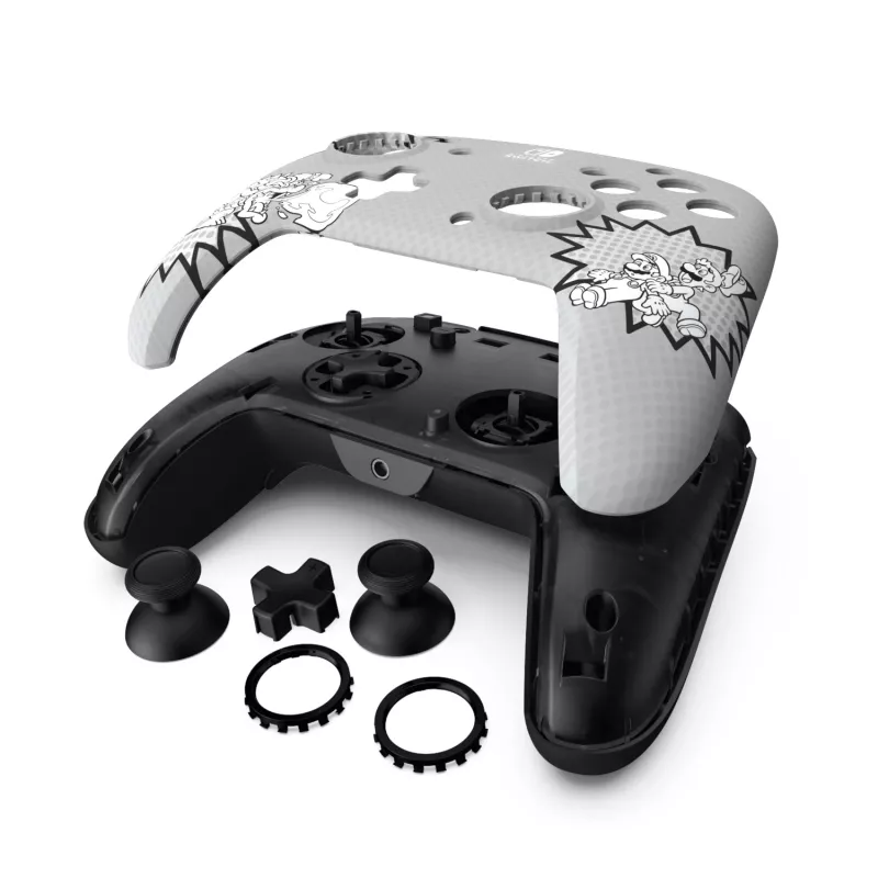 PDP REMATCH: Comic Attack Black, Grey, White laidinis valdiklis Nintendo Switch, Nintendo Switch OLED