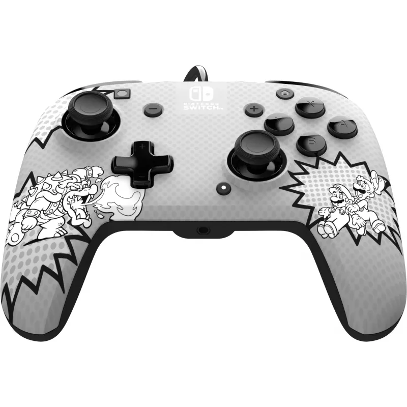 PDP REMATCH: Comic Attack Black, Grey, White laidinis valdiklis Nintendo Switch, Nintendo Switch OLED