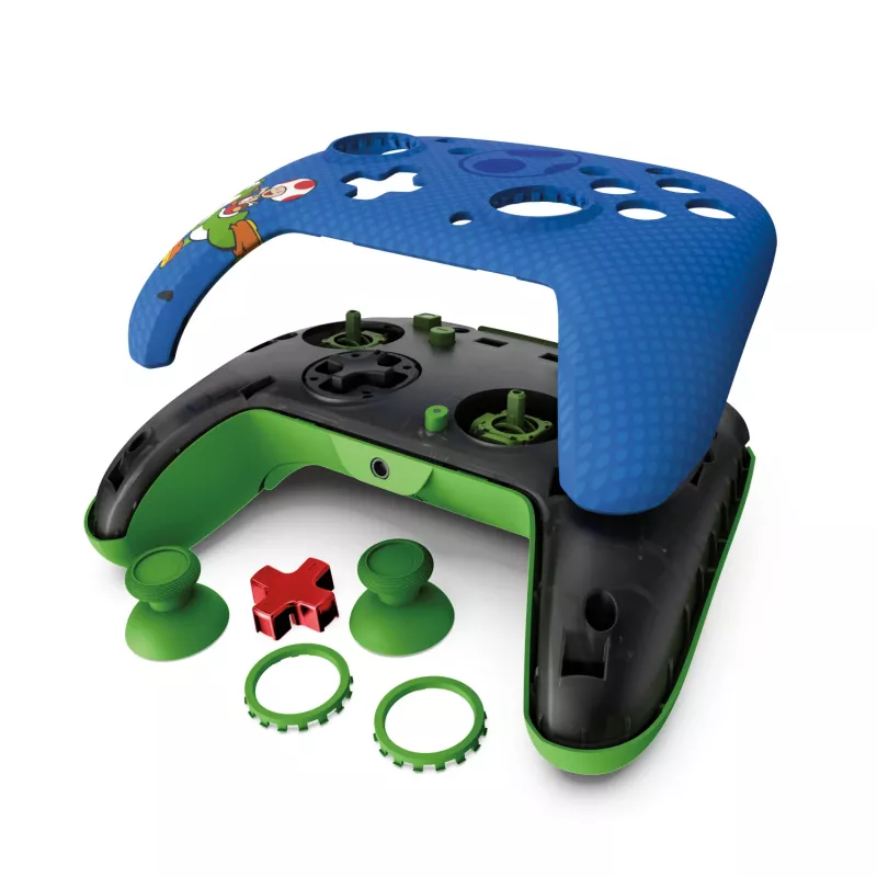 PDP REMATCH laidinis valdiklis: Yoshi & Toad, žaidimų pultas, Nintendo Switch, Nintendo Switch OLED, D-pad, Pagrindinis mygtukas, Analoginis / Skaitmeninis, Laidinis, USB