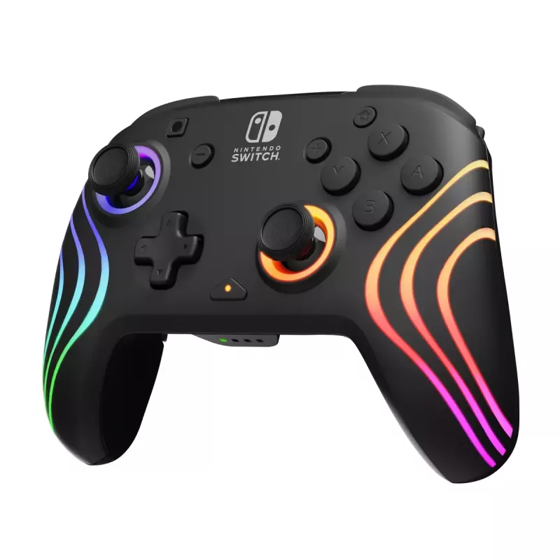 PDP Afterglow Wave Black USB valdiklis analoginis / skaitmeninis Nintendo Switch, Nintendo Switch Lite, Nintendo Switch OLED