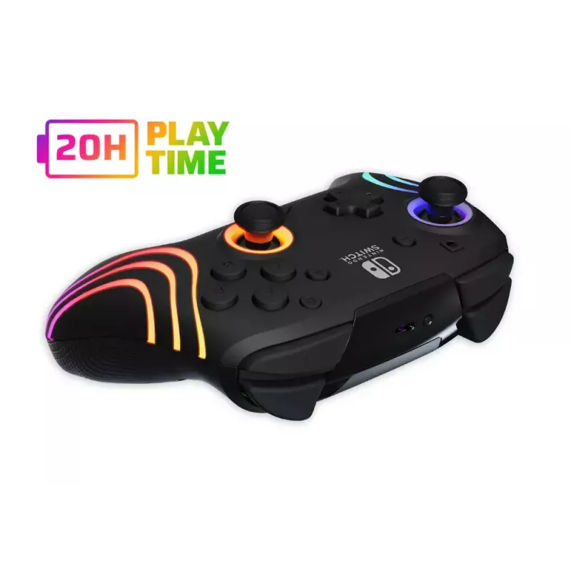 PDP Afterglow Wave Black USB valdiklis analoginis / skaitmeninis Nintendo Switch, Nintendo Switch Lite, Nintendo Switch OLED