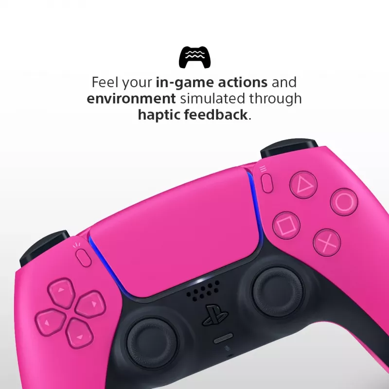 Žaidimų pultas Sony DualSense v3, skirtas PlayStation 5 – rožinis, Bluetooth ir USB Type-C, įmontuota baterija