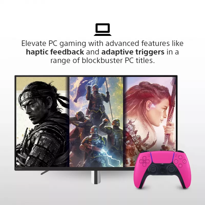 Žaidimų pultas Sony DualSense v3, skirtas PlayStation 5 – rožinis, Bluetooth ir USB Type-C, įmontuota baterija
