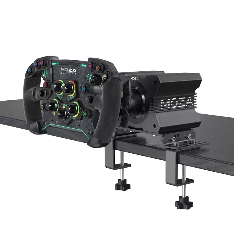 Moza Racing stalo spaustukas, PC, juodas, plieninis, Moza R5, R9, R12