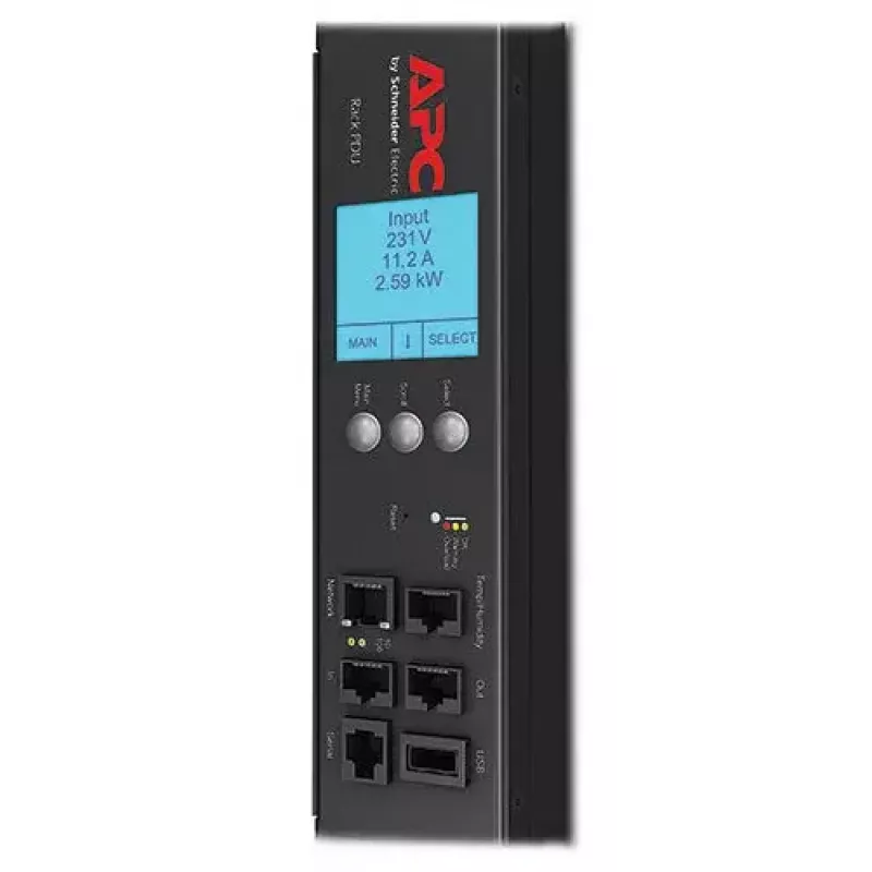APC Rack PDU 2G, matuojantis pagal lizdą su perjungimu, ZeroU, 32A, 230V, (21) C13 ir (3) C19