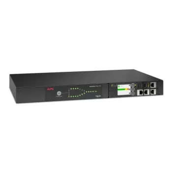 APC NetShelter Rack automatinis perdavimo jungiklis, 1U, 15A, 100/120V, 5-15 IN, 10 5-15R OUT, 50/60Hz