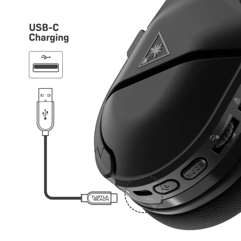 Ausinės Turtle Beach Stealth 600 Gen 2 MAX – belaidės, Xbox, PS, PC, 48+ val. baterija, juodos