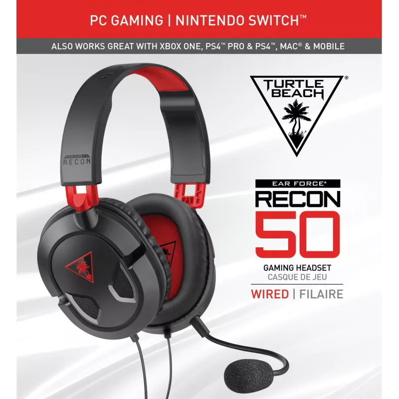 Turtle Beach Recon 50 laidinis žaidimų ausinių komplektas – PC, Xbox Series X|S, Xbox One, PS5, PS4
