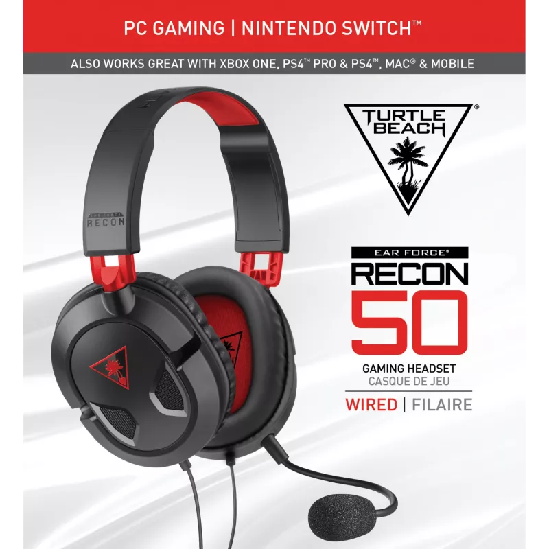 Turtle Beach Recon 50 laidinis žaidimų ausinių komplektas – PC, Xbox Series X|S, Xbox One, PS5, PS4