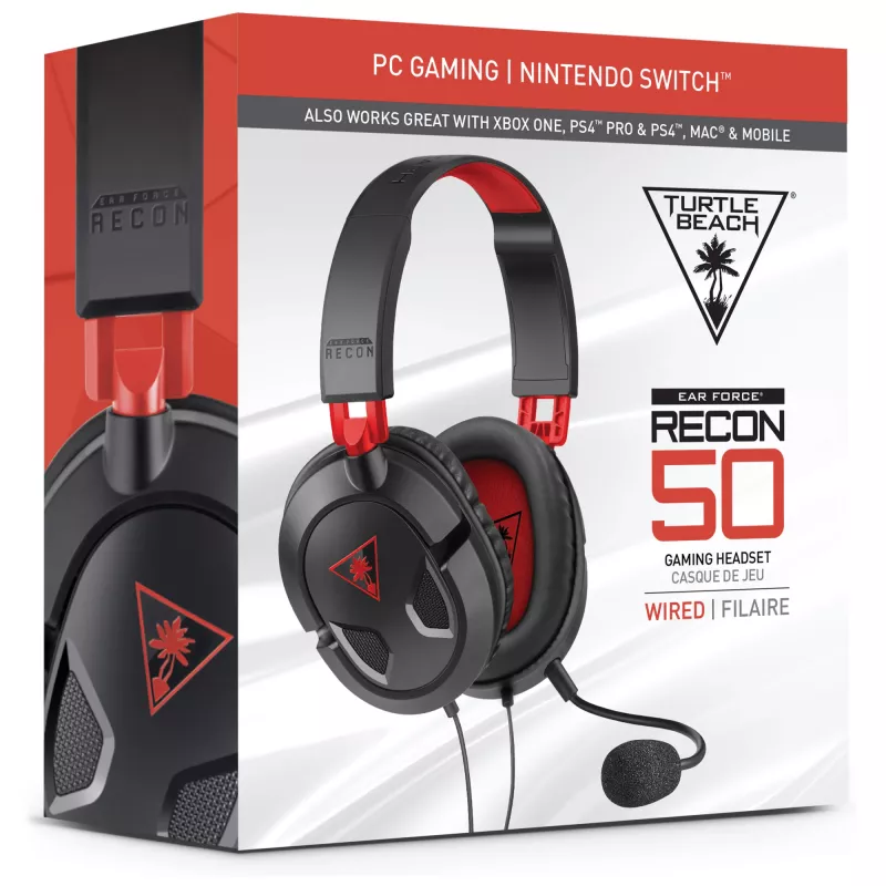 Turtle Beach Recon 50 laidinis žaidimų ausinių komplektas – PC, Xbox Series X|S, Xbox One, PS5, PS4