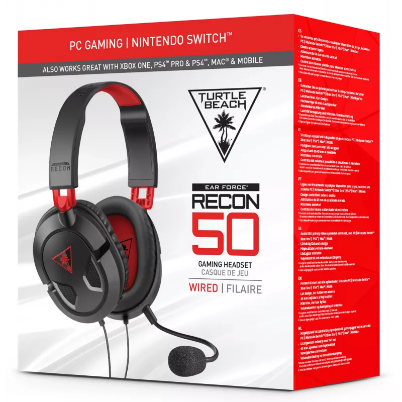 Turtle Beach Recon 50 laidinis žaidimų ausinių komplektas – PC, Xbox Series X|S, Xbox One, PS5, PS4