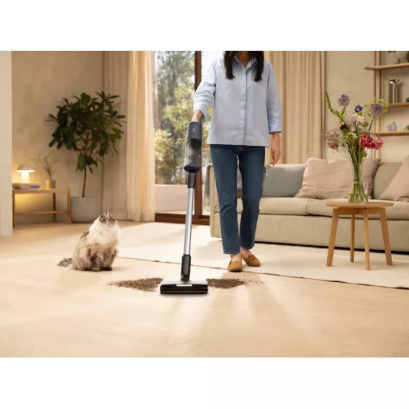 Electrolux EP61H21WET 2-in-1 belaidis dulkių siurblys, baterija, sausas, be maišelio, 0.6 l, 85 W, mėlynas, 2.5 Ah