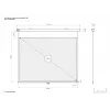 Multibrackets M 4:3 rankinė projekcinė drobė 200x150, 100 colių
