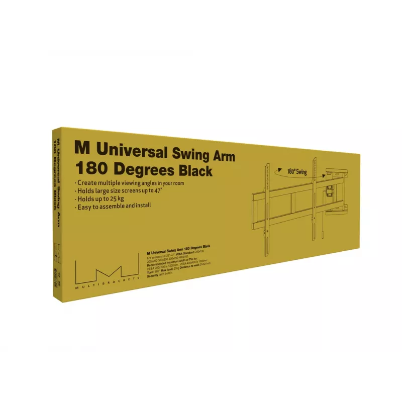 Pasukama rankena MULTIBRACKETS M Universal 180° – 26–47 colių ekranams, VESA iki 400x400, max 25 kg, juoda