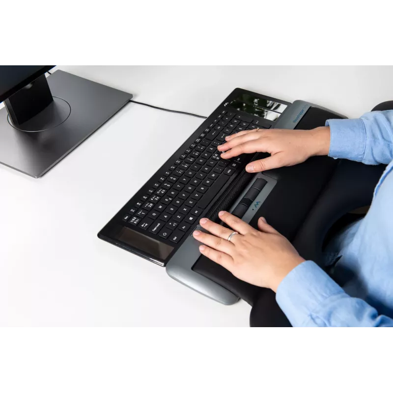 Mousetrapper Delta Mouse Grey Extended USB-A pelė, USB Type-A, 4000 DPI, juoda, pilka