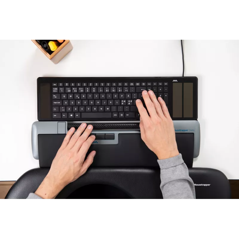 Mousetrapper Delta Mouse Grey Extended USB-A pelė, USB Type-A, 4000 DPI, juoda, pilka