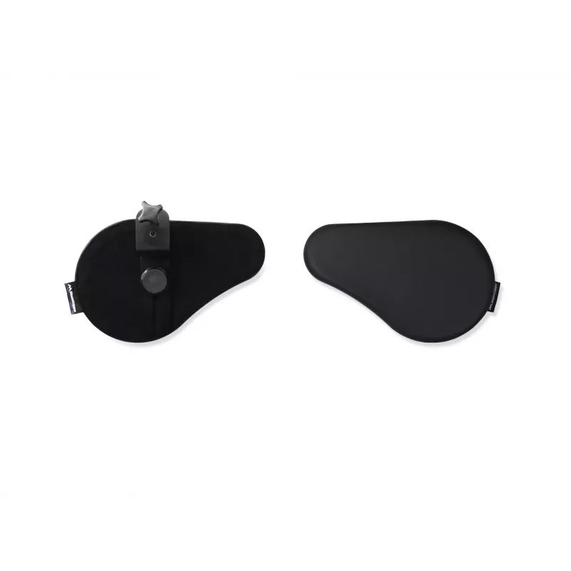 Plaštakos atrama Mousetrapper Armrest Split — dirbtinė oda, juoda, 305×195×24 mm