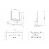 Multibrackets M VESA stalinis stovas su pasukimu Small MAX 300x300 juodas