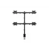 Multibrackets M Deskmount Basic Quad laikiklis, spaustuvas/varžtinis, 32 kg, 38,1 cm (15 col.), 68,6 cm (27 col.), 100 x 100 mm, juodas