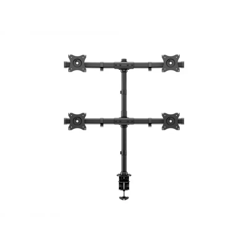 Multibrackets M Deskmount Basic Quad laikiklis, spaustuvas/varžtinis, 32 kg, 38,1 cm (15 col.), 68,6 cm (27 col.), 100 x 100 mm, juodas