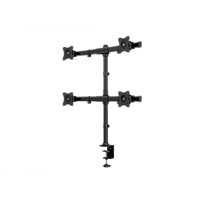 Multibrackets M Deskmount Basic Quad laikiklis, spaustuvas/varžtinis, 32 kg, 38,1 cm (15 col.), 68,6 cm (27 col.), 100 x 100 mm, juodas