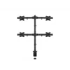 Multibrackets M Deskmount Basic Quad laikiklis, spaustuvas/varžtinis, 32 kg, 38,1 cm (15 col.), 68,6 cm (27 col.), 100 x 100 mm, juodas