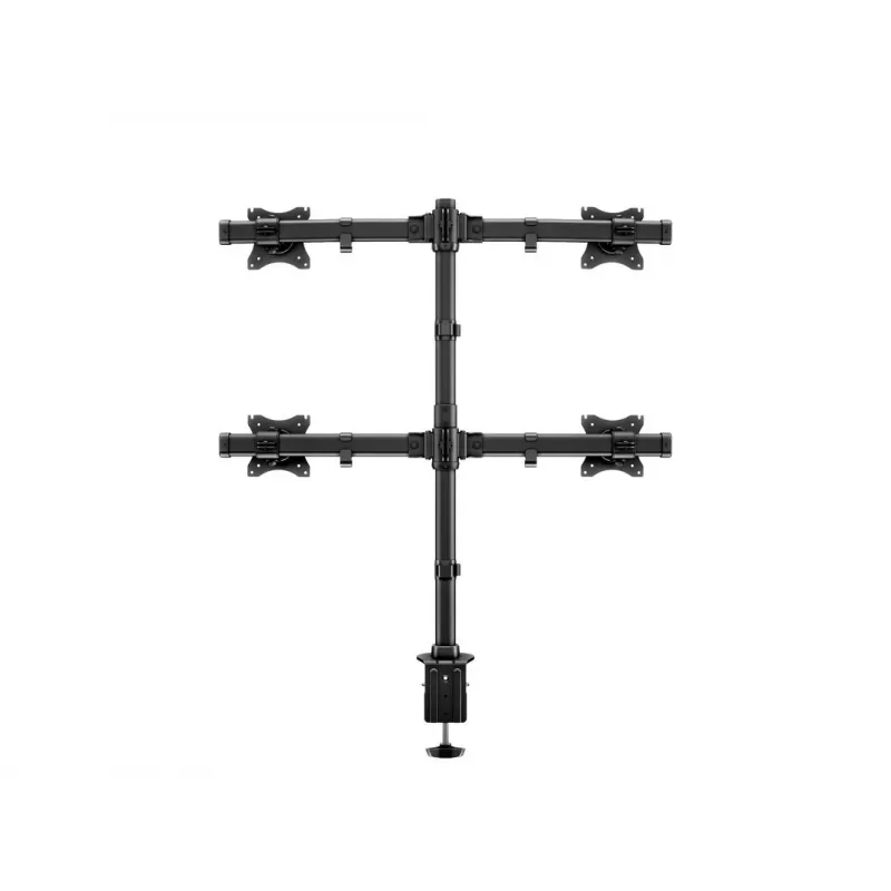 Multibrackets M Deskmount Basic Quad laikiklis, spaustuvas/varžtinis, 32 kg, 38,1 cm (15 col.), 68,6 cm (27 col.), 100 x 100 mm, juodas