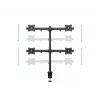 Multibrackets M Deskmount Basic Quad laikiklis, spaustuvas/varžtinis, 32 kg, 38,1 cm (15 col.), 68,6 cm (27 col.), 100 x 100 mm, juodas