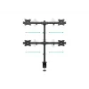 Multibrackets M Deskmount Basic Quad laikiklis, spaustuvas/varžtinis, 32 kg, 38,1 cm (15 col.), 68,6 cm (27 col.), 100 x 100 mm, juodas