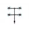 Multibrackets M Deskmount Basic Quad laikiklis, spaustuvas/varžtinis, 32 kg, 38,1 cm (15 col.), 68,6 cm (27 col.), 100 x 100 mm, juodas