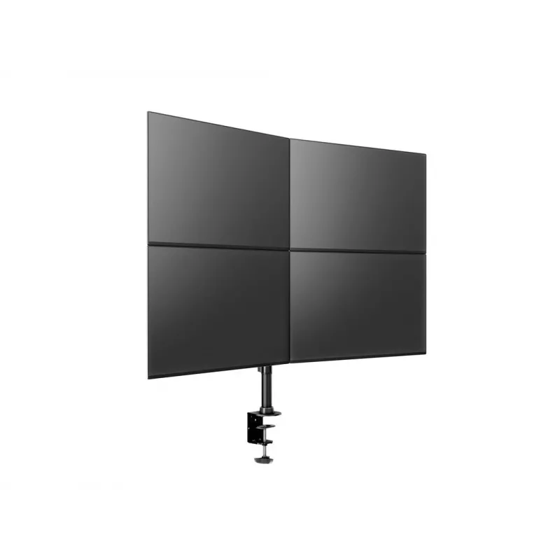Multibrackets M Deskmount Basic Quad laikiklis, spaustuvas/varžtinis, 32 kg, 38,1 cm (15 col.), 68,6 cm (27 col.), 100 x 100 mm, juodas