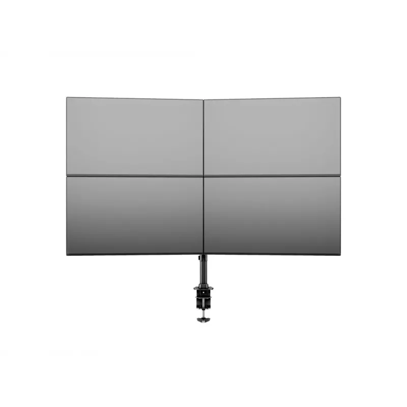 Multibrackets M Deskmount Basic Quad laikiklis, spaustuvas/varžtinis, 32 kg, 38,1 cm (15 col.), 68,6 cm (27 col.), 100 x 100 mm, juodas