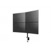 Multibrackets M Deskmount Basic Quad laikiklis, spaustuvas/varžtinis, 32 kg, 38,1 cm (15 col.), 68,6 cm (27 col.), 100 x 100 mm, juodas