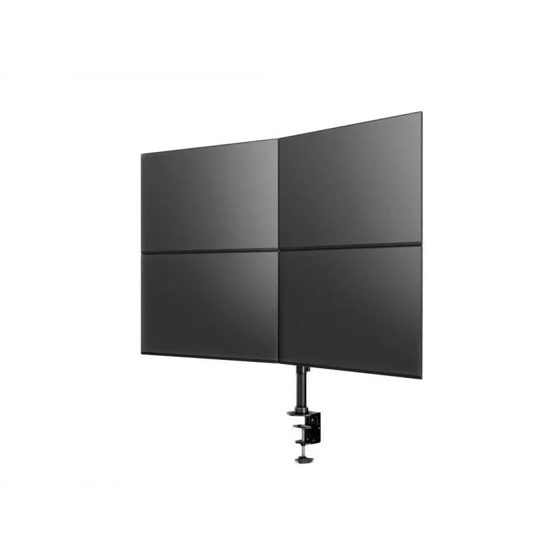 Multibrackets M Deskmount Basic Quad laikiklis, spaustuvas/varžtinis, 32 kg, 38,1 cm (15 col.), 68,6 cm (27 col.), 100 x 100 mm, juodas