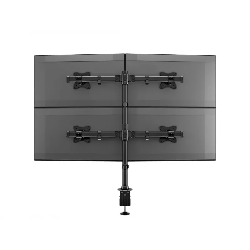 Multibrackets M Deskmount Basic Quad laikiklis, spaustuvas/varžtinis, 32 kg, 38,1 cm (15 col.), 68,6 cm (27 col.), 100 x 100 mm, juodas